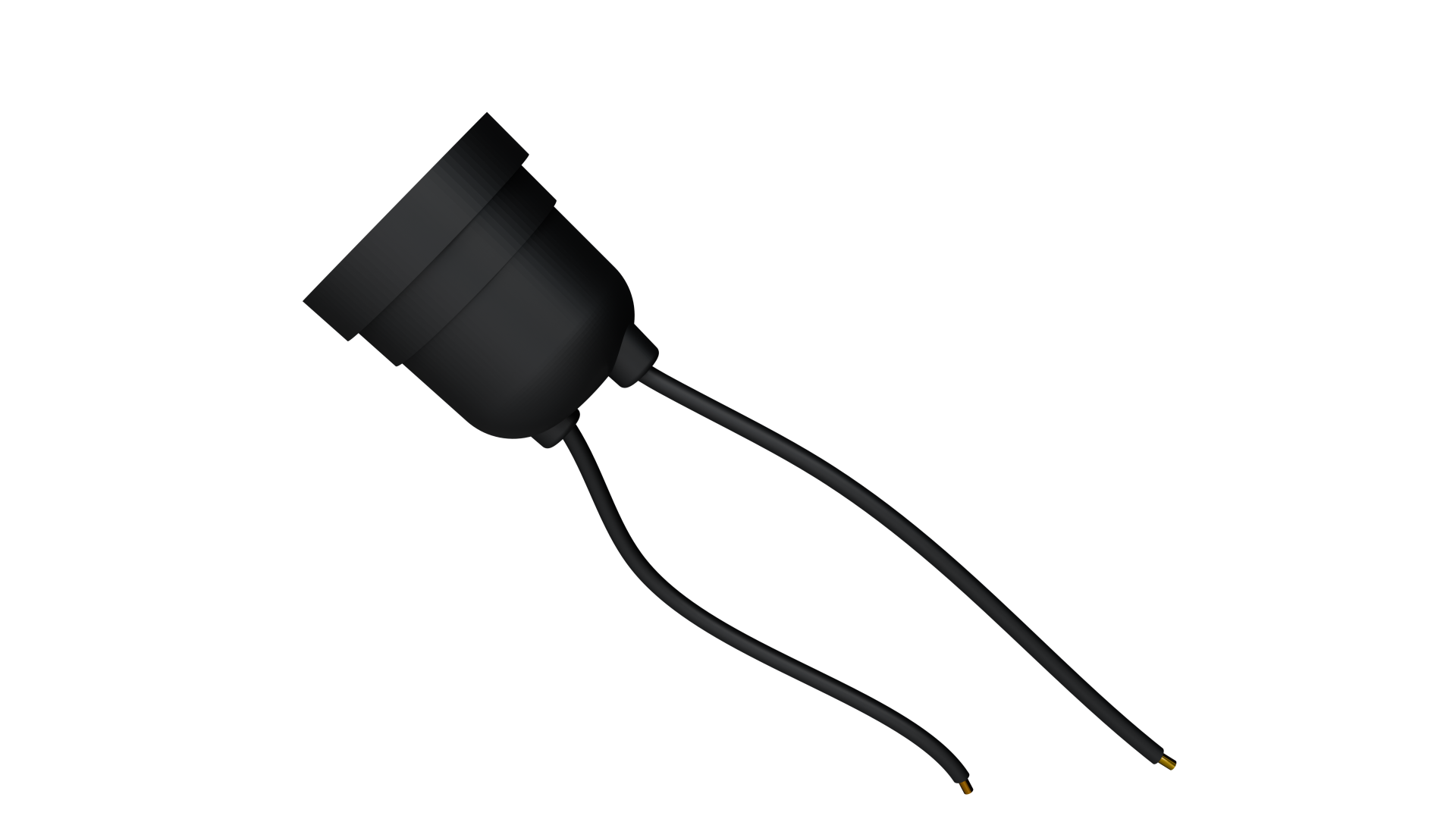 Soquete E-27 com Rabicho 4A 250V~ Preto