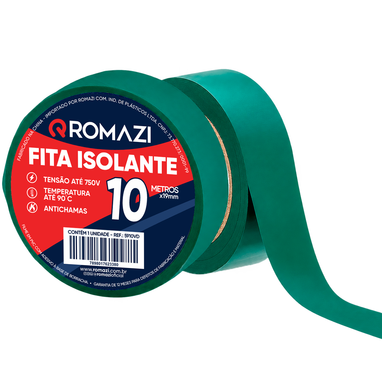 Fita Isolante Antichama 10m x 19mm
