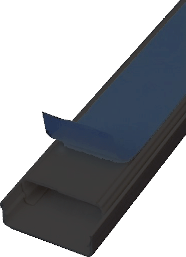 Canaleta em PVC 4420P Preta