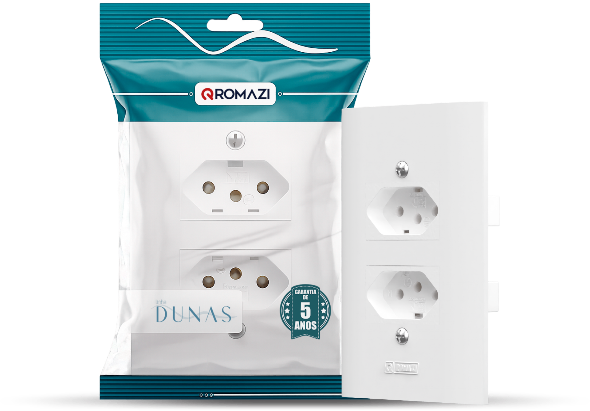 Embalagem e produto montado da Linha Dunas