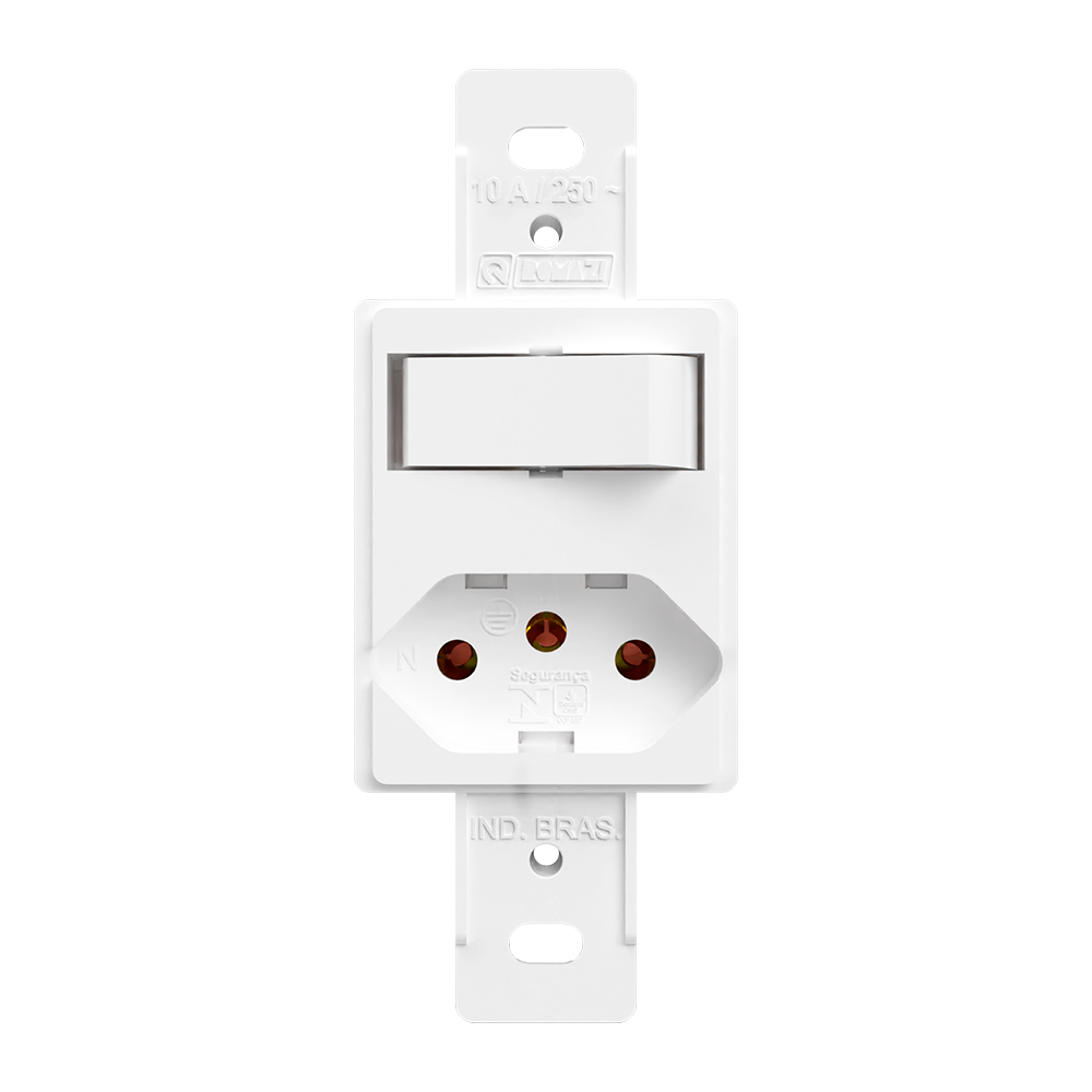 Condulete 1 Interruptor + 1 Tomada 2P+T — Branco