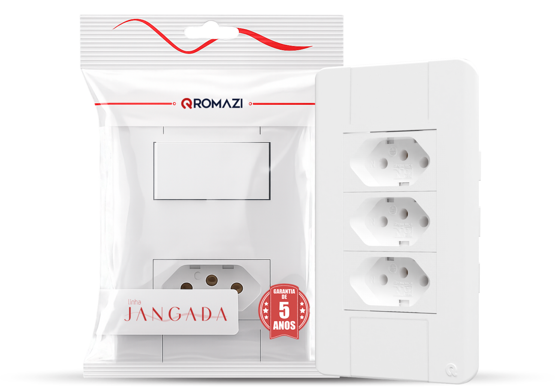 Embalagem e produto montado da Linha Jangada