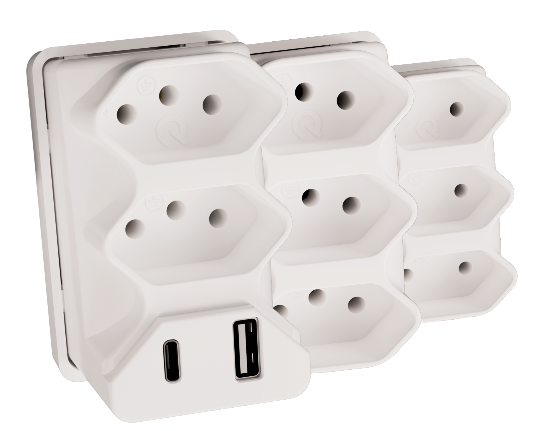 Adaptador de Tomada Romazi com 3 saídas