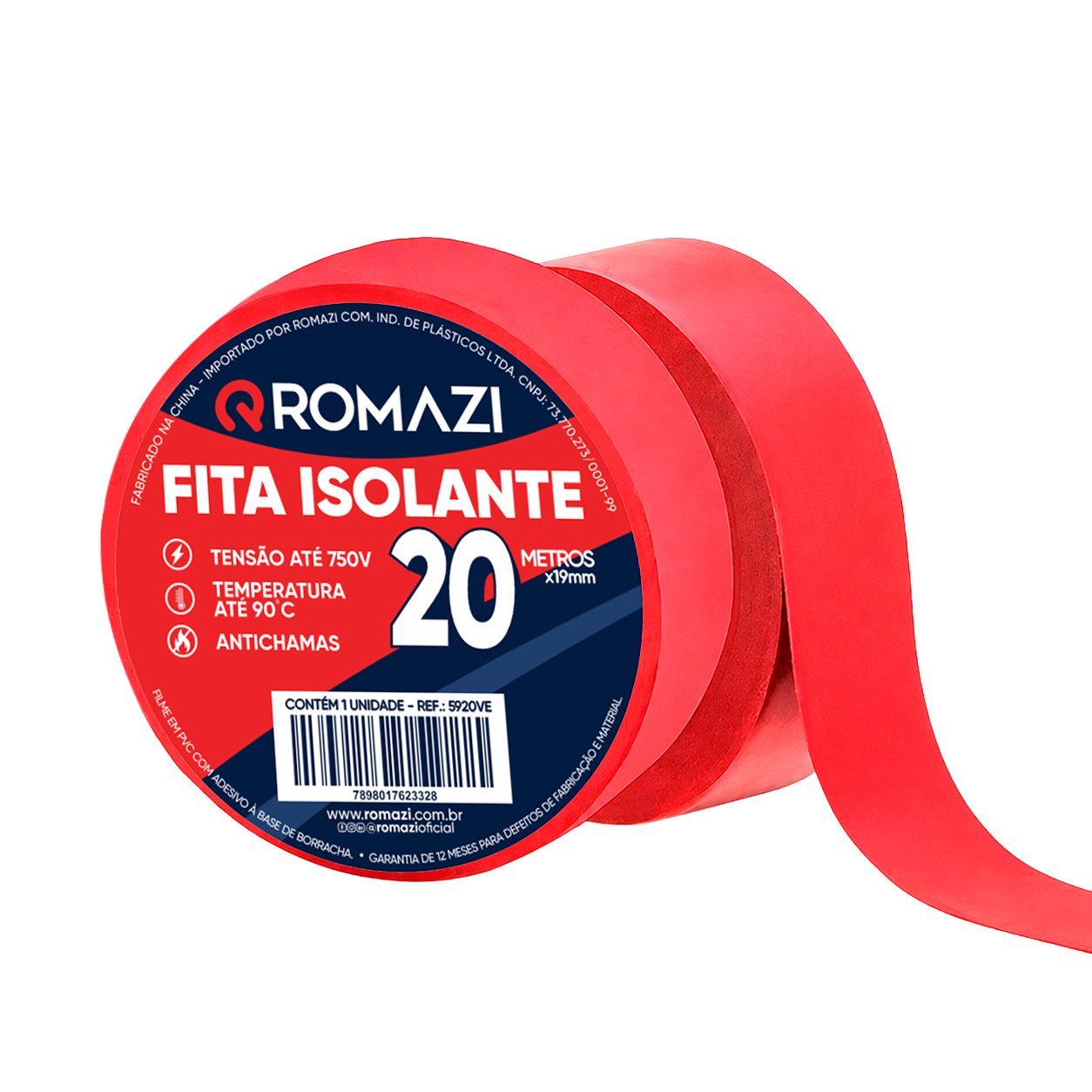 Fita Isolante Antichama 20m x 19mm
