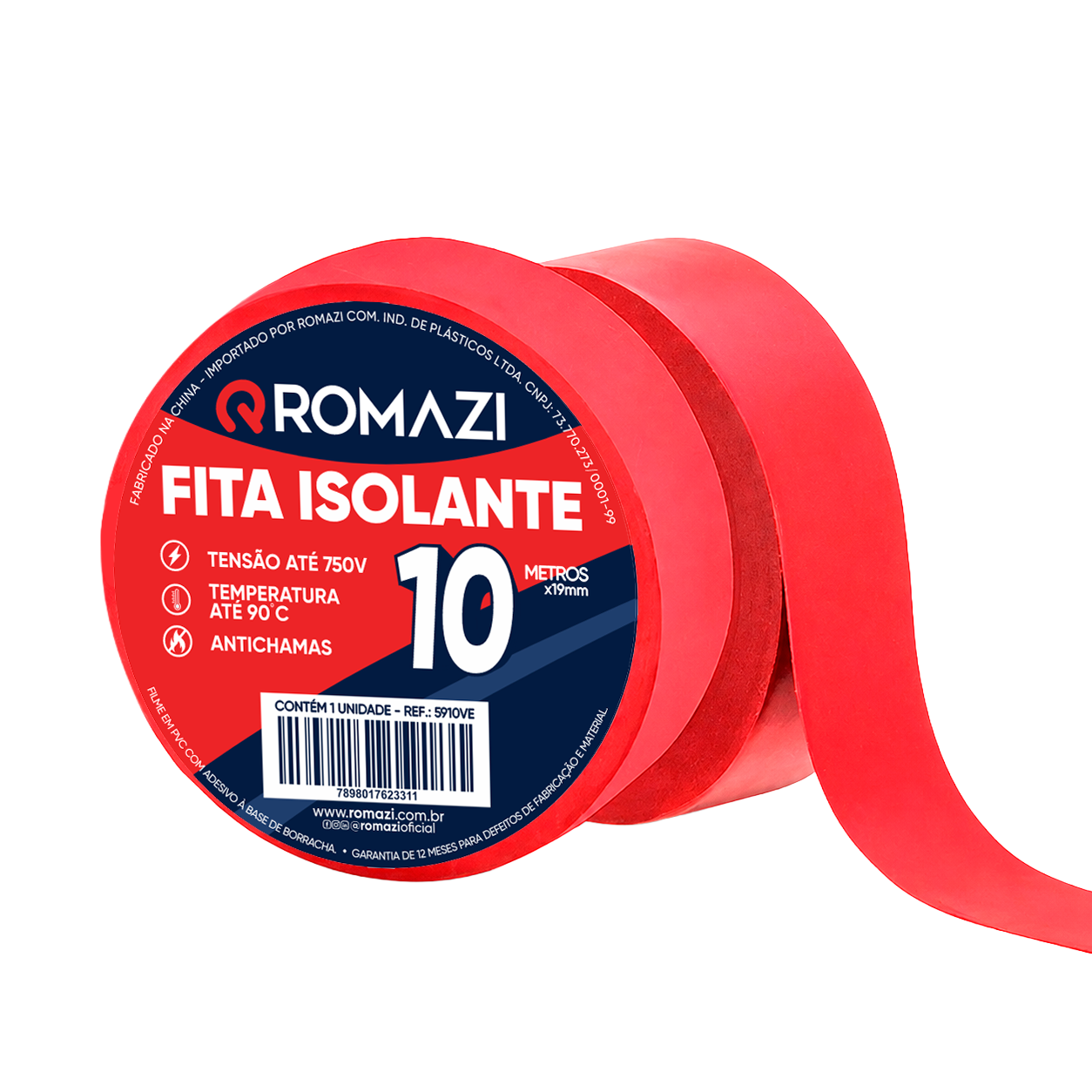 Fita Isolante Antichama 10m x 19mm