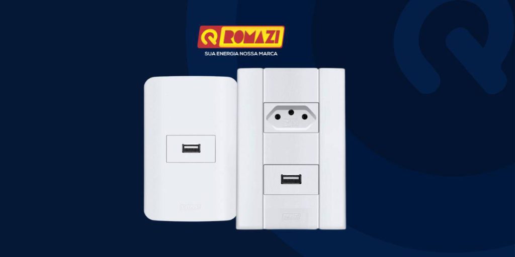 Romazi - Sua energia nossa marca Tomadas USB: A evolução da conexão elétrica em sua casa